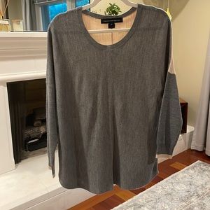French Connection Grey/Pink Colorblock Sweater